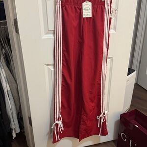 Red Track Pants with Bows!